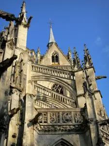 La Ferté-Bernard - Notre-Dame-des-Marais church of Flamboyant Gothic style and its gargoyles