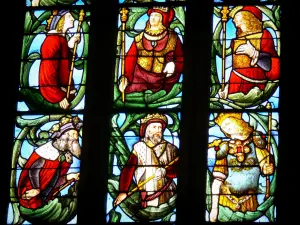 Fleurance - Inside the Saint-Laurent church: stained glass window