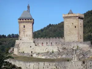 Foix - Towers of the castle of the Counts of Foix (medieval fortress, fortified castle)