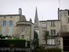 Fontenay-le-Comte - Bell tower of the Notre-Dame church and houses of the old town