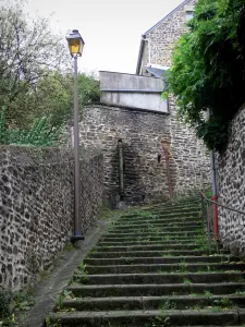 Fougères - Stair and lamppost