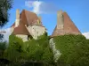 Fourchaud castle - Keep and towers of the medieval fortress; in the town of Besson