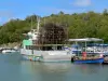 Le François - Fischereihafen und seine angelegten Boote