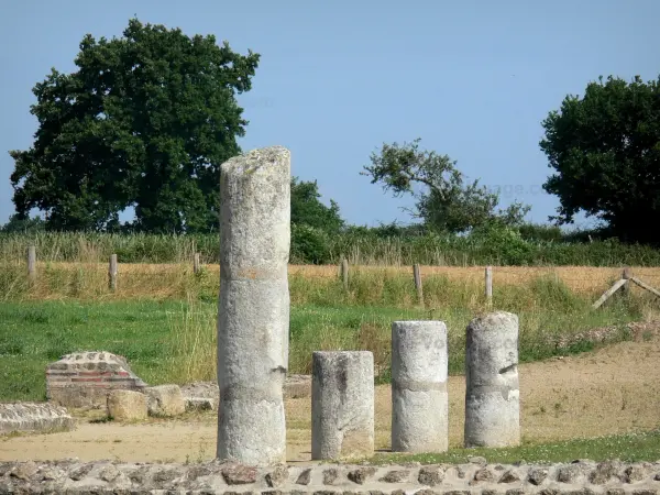 Gallo-römische Stätte Jublains - Führer für Tourismus, Urlaub & Wochenende in der Mayenne