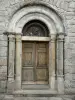 La Garde-Guérin - Portal de la iglesia románica de Saint-Michel