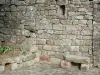 La Garde-Guérin - Small bench and stone facade