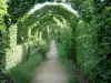 Gardens of the Notre-Dame d'Orsan priory - Narrow path in the medieval garden