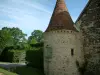 Gardens of the Notre-Dame d'Orsan priory - Outside view of the ancient priory (monastery)