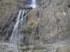 Gavarnie cirque - Great waterfall and rock cliff of the cirque; in the Pyrenees National Park