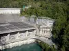 Génissiat dam - Dam on River Rhône; in the towns of Injoux Génissiat and Franclens 