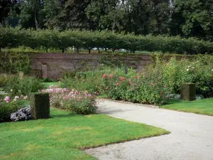 Giardini di Valloires - Rose giardino, strada privata e gli alberi