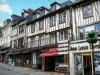 Gisors - Facades of half-timbered houses and shops of the Rue de Vienne street