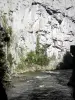 Gole di Saint-Georges - Rupe calcarea che domina le acque del fiume Aude