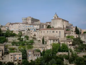 Gordes - Houses, church and castle of the village