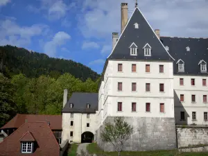 Grande Chartreuse monastery - Buildings of the Grande Chartreuse monastery (in the Chartreuse Regional Nature Park, Chartreuse mountains); in the town of Saint-Pierre-de-Chartreuse