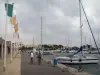 Le Grau-du-Roi - Port-Camargue puerto deportivo con sus barcos amarrados, muelle, banderas y puertos deportivos