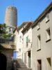 Gruissan - Barbarossa tower overlooking the houses of the old village