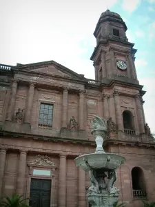 Guebwiller - Fountain and Notre-Dame church