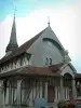 Half-timbered church - Saint-Jacques et Saint-Philippe church (Half-timbered building) in the village of Lentilles