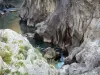 Hérault valley - Hérault river: cliff and Hérault river