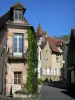 Hérisson - Facades of houses in the medieval village