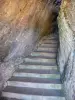 Iglesia rupestre de Vals - Escalera en la roca