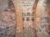 Iglesia rupestre de Vals - Dentro de la iglesia de Santa Maria: murales (frescos) Romance