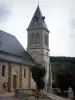 Igreja de Anost - Igreja e seu campanário; no Morvan