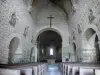 Igreja de Saint-Hymetière - Interior da igreja românica: nave