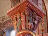 Issoire - Inside the Saint-Austremoine abbey church: carved capitals