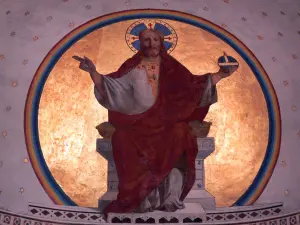 Issoire - Dentro de la iglesia abacial de San Agustín: Cristo en Majestad