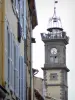 Issoire - Clock Tower (former belfry) and facades of the old town