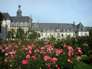 Jardines de Valloires - Rose (rosa) y Valloires cisterciense