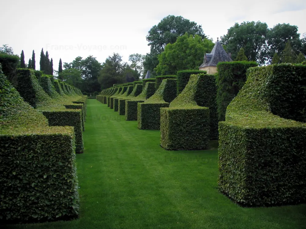 Les jardins du manoir d'Eyrignac - Jardins du manoir d'Eyrignac: Jardin à la française (jardin de verdure)