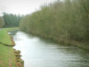 Kanaal Nantes -Brest - Channel (rivier) en bomen