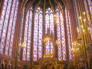 Kapel Sainte-Chapelle - Glas in lood ramen van de bovenste kapel