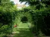 Kasteel van Ainay-le-Vieil - Ging naar een tuin en het kasteel op de achtergrond