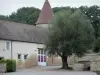 Kasteel van Chareil-Cintrat - Boom, toren en bijgebouw van het kasteel