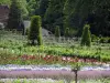 Kasteel van Chenonceau - Tuin met bloemen, tuin