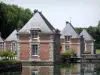 Kasteel van Courances - Gedeelde kasteel en de gracht