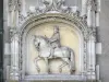 Kasteel van Lude - Ruiterstandbeeld van Jan van Daillon op de noordelijke muur van het kasteel