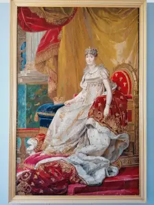 Kasteel van Malmaison - Binnen in het kasteel, museum: portret van keizerin Josephine