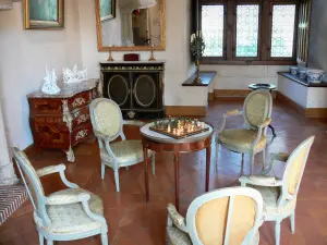 Kasteel van Plessis-Macé - Binnen in het kasteel (thuis): woonkamer