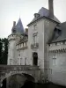 Kasteel van Sully-sur-Loire - Middeleeuwse burcht, brug en gracht (de Sange)