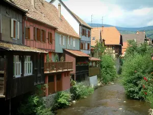 Kaysersberg - Maisons colorées à colombages au bord de la rivière (Weiss)