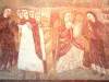 Kirche Saint-Martin de Vic - In der Kirche Saint-Martin: romanische Freske (Wandmalerei), in der Gemeinde Nohant-Vic