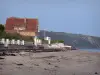 Kust van de Cotentin - Caps weg: huis aan het strand; landschap van het schiereiland Cotentin