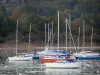 Le lac de Paladru - Lac de Paladru: Voiliers sur les eaux du lac