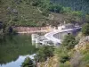 Lago de Grangent - Gorges de la Loire: la presa y su embalse Grangent