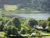 Lago di Saint-Point - Campeggio alberi (gli alberi) sul Lago di Malbuisson (lago naturale)